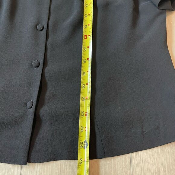 Cynthia Howie Black 16W Womens Blouse Top & Skirt Chiffon Set Classic VTG - Picture 9 of 11